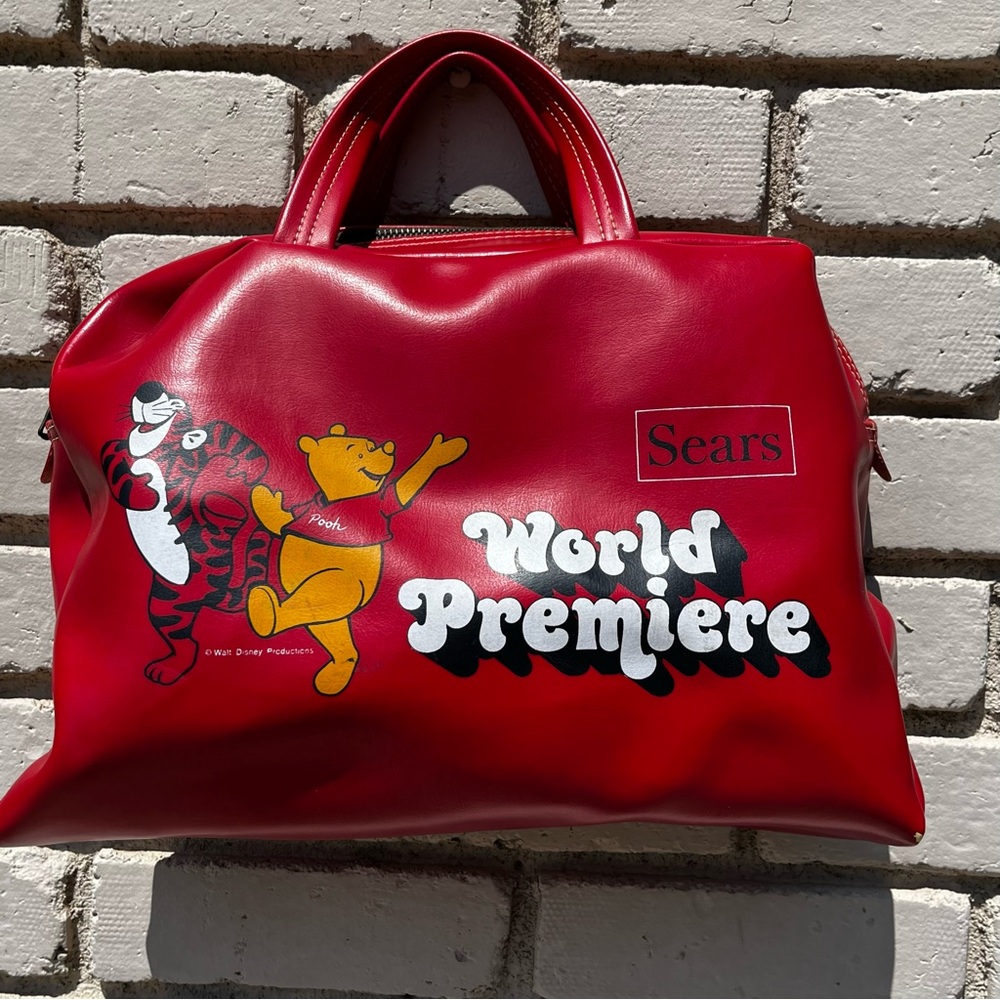 Vintage Sears Winnie the Pooh and Tigger Too Zipper Tote